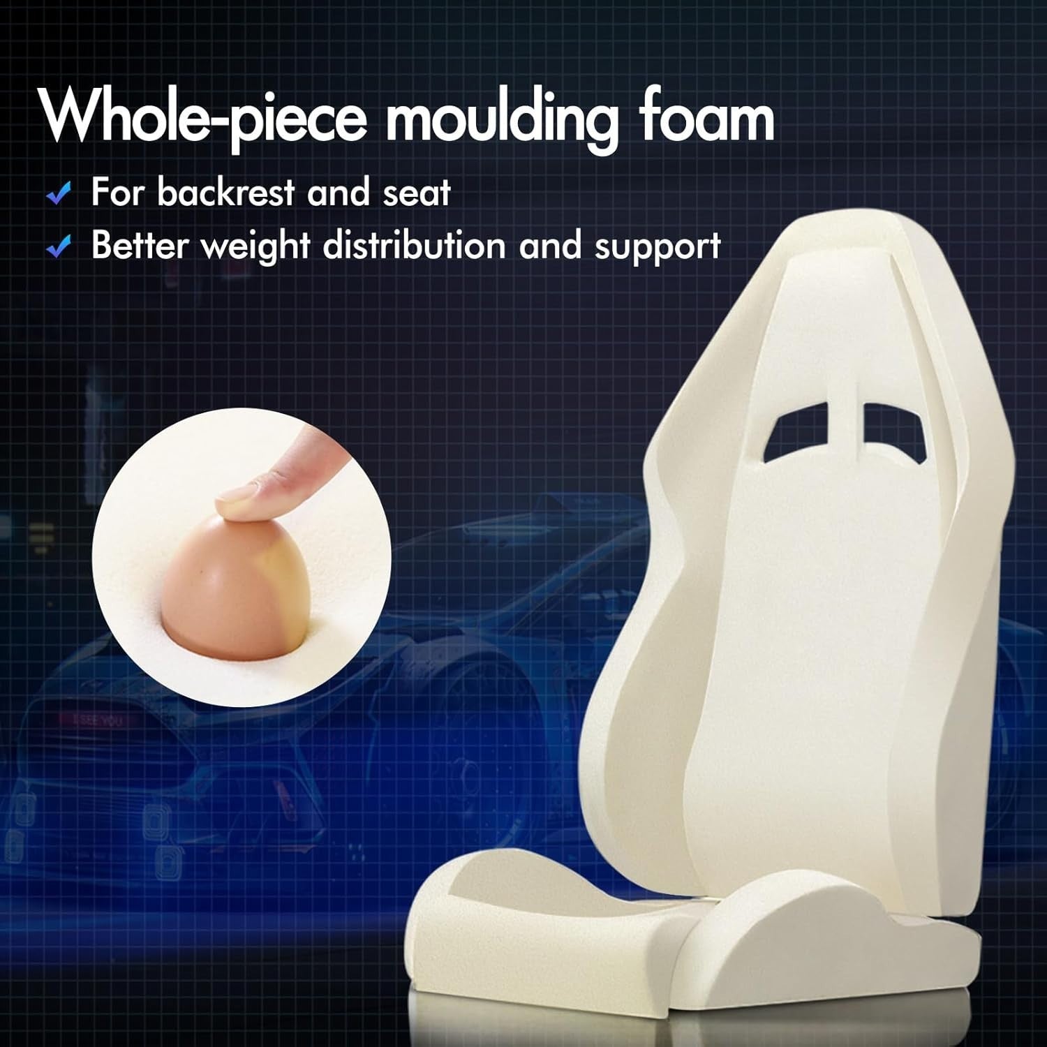 Cyan Gaming Chair XL Massage Lumbar Footrest Ergonomic High Back PU Leather