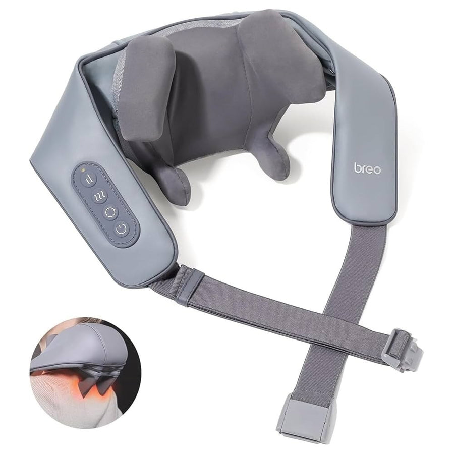 Heated Neck & Shoulder Massager Deep Tissue Shiatsu Pain Relief Pillow