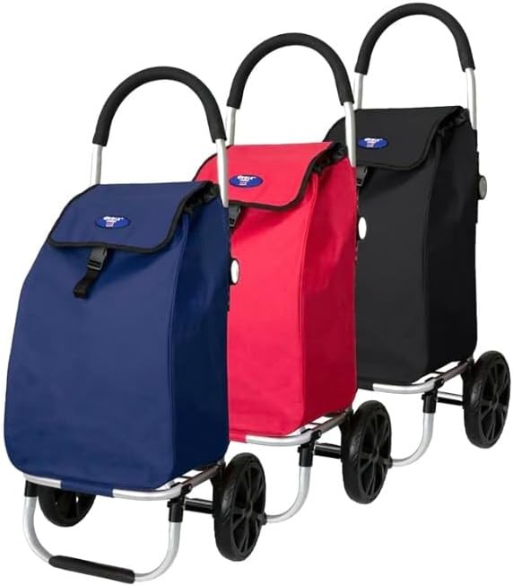 Folding Shopping Trolley Cart with Wheels Large Capacity Lightweight Foldable