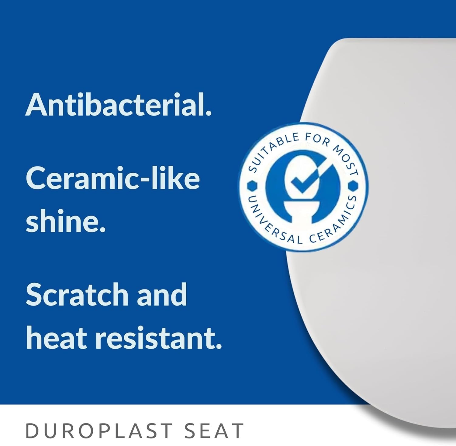 500 Raised Toilet Seat 5cm | Soft Close, Duroplast, Ultra-Fix