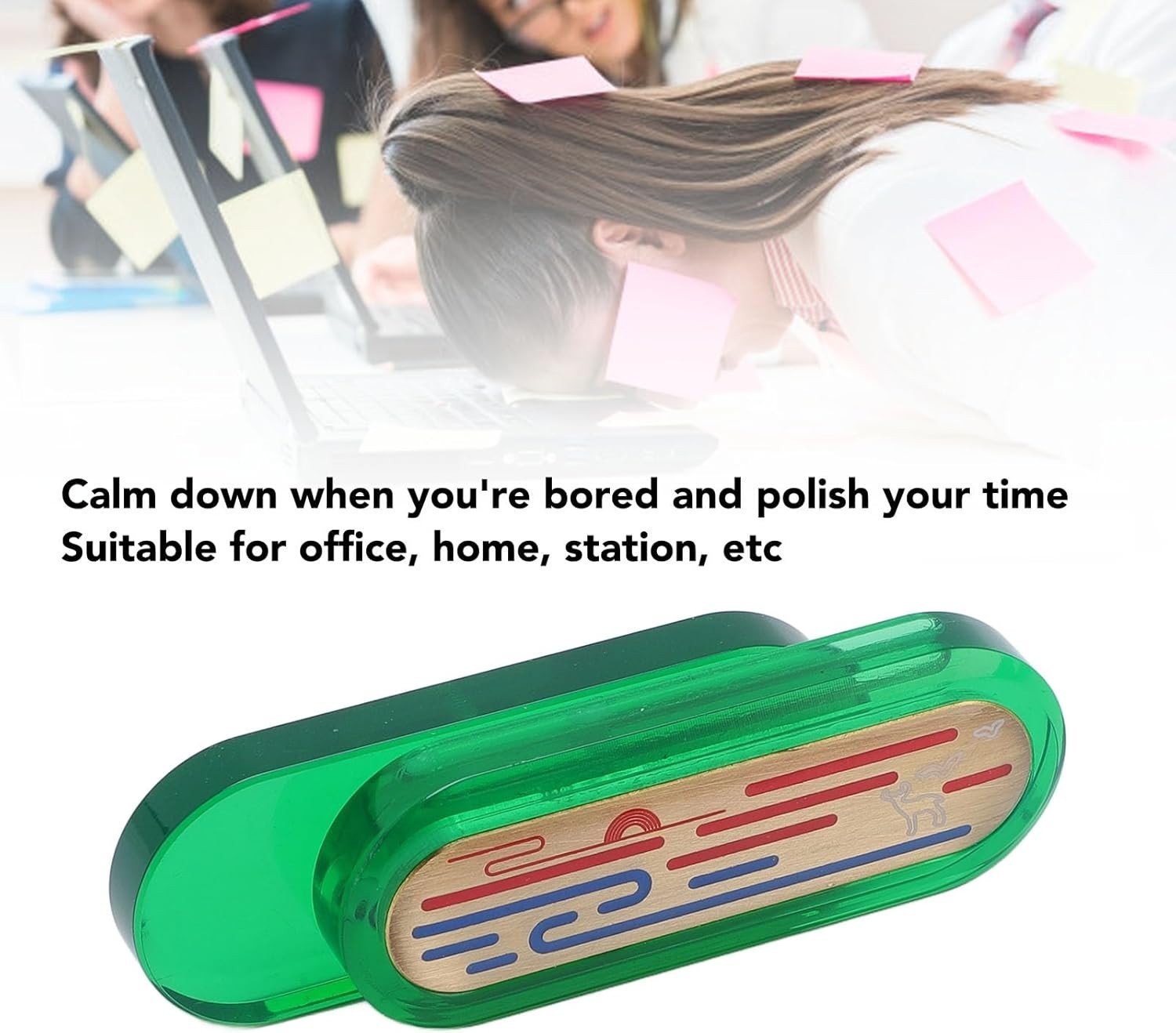 Acrylic Brass Fidget Slider Pocket Mechanical Stress Relief Push Toy