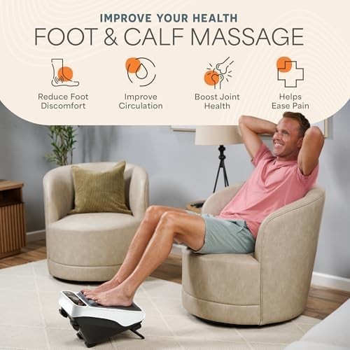 Heated Foot & Calf Massager for Neuropathy Pain Relief Blood Circulation