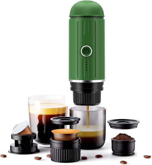 Portable 19Bar Travel Espresso Maker USB-C Heat Pump Mini Coffee Brewer 3in1