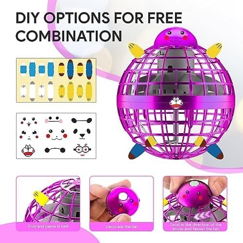 Flying Orb Ball Drone 2025 RGB Hover Spinner UFO Boomerang Toy for Kids 6+