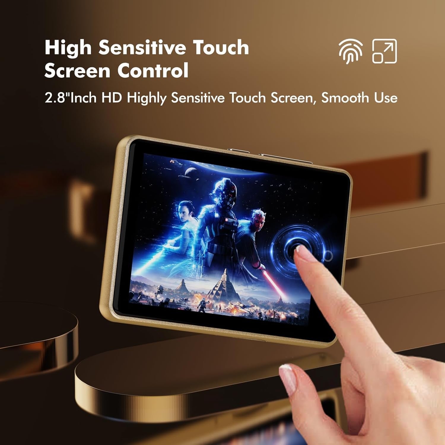 Bluetooth 5.3 64GB 2.8″ Touch MP3 Player for Kids Speaker & FM Radio 128 GB Card