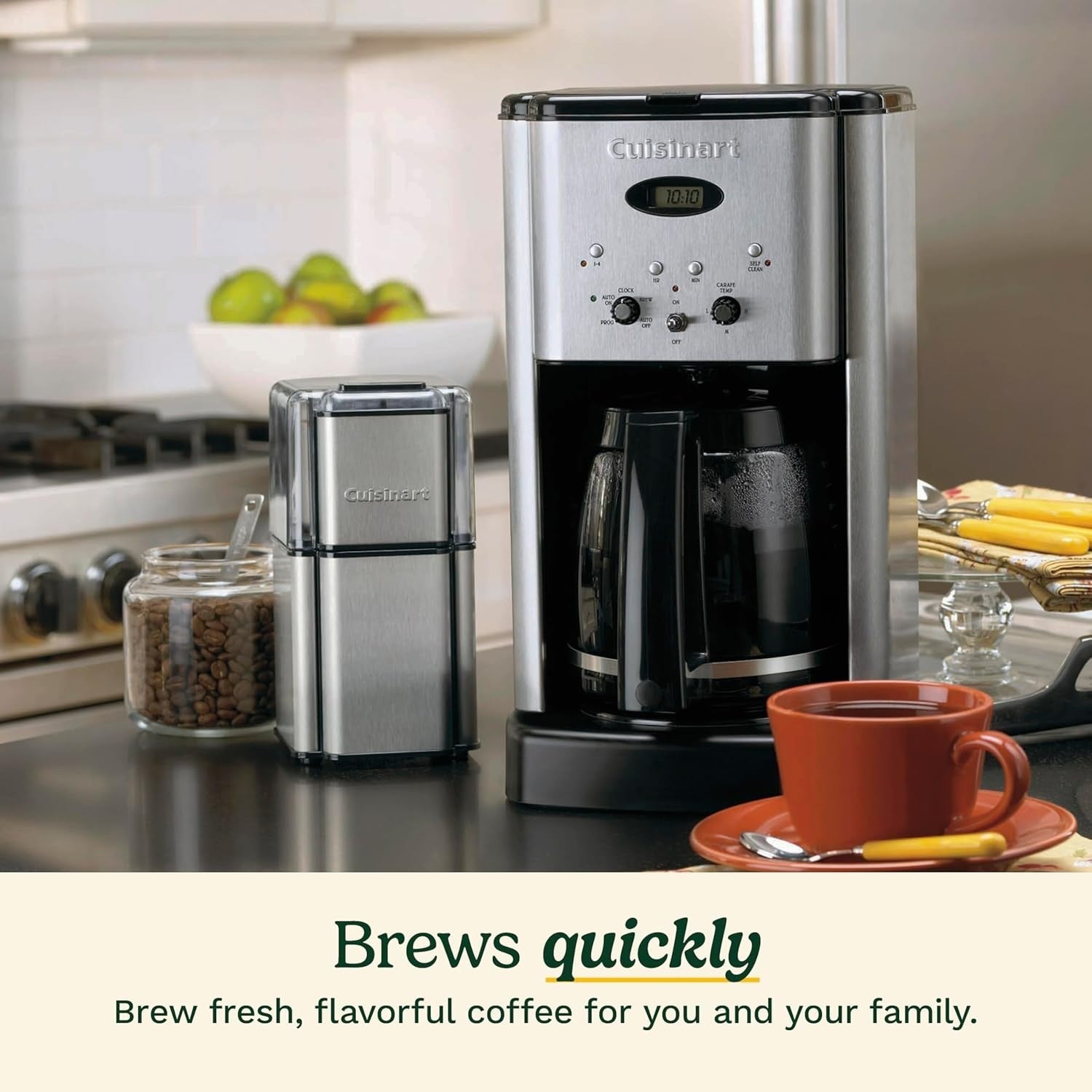 12 Cup Programmable Coffee Maker Glass Carafe Auto Shutoff Chrome Drip Machine