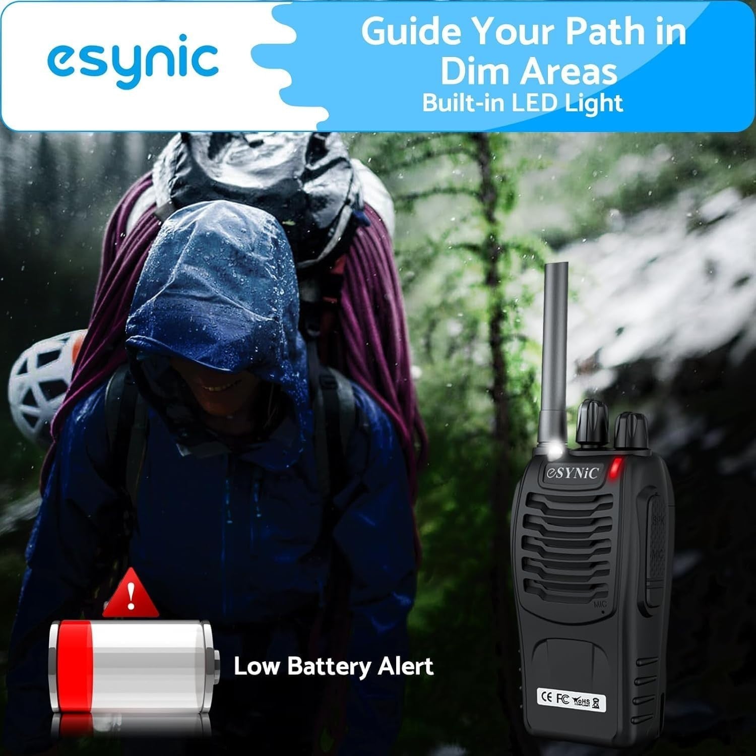 10 Pack Long Range Walkie Talkies PMR446 Rechargeable VOX 2 Way Radios