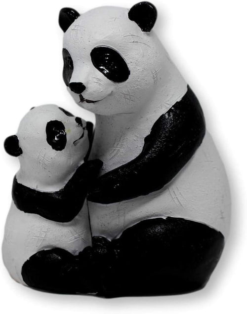 Mother & Baby Panda Ornament Indoor Outdoor Garden Decor Cute Animal Sculpture