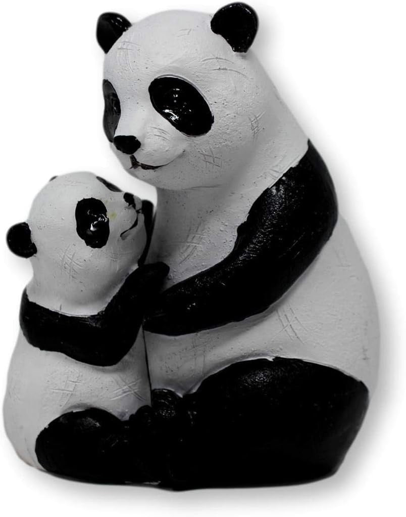 Mother & Baby Panda Ornament Indoor Outdoor Garden Decor Cute Animal Sculpture