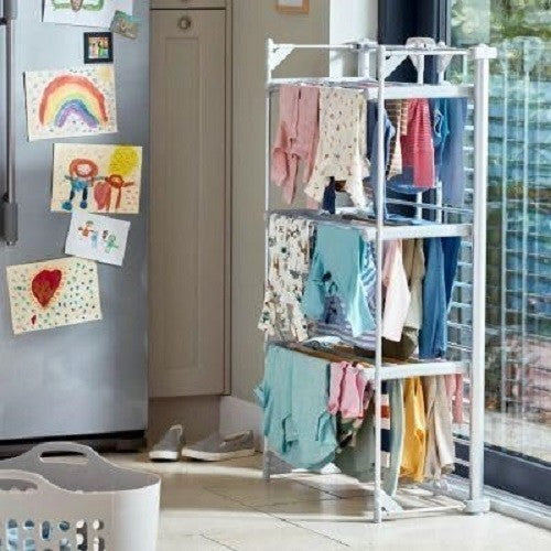 3 Tier Heated Clothes Airer Electric Drying Rack Indoor Large Capacity
