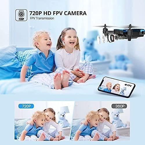 Mini Drone 720P HD Camera | Voice Control, 3D Flips, 2 Batteries, Gift for Kids