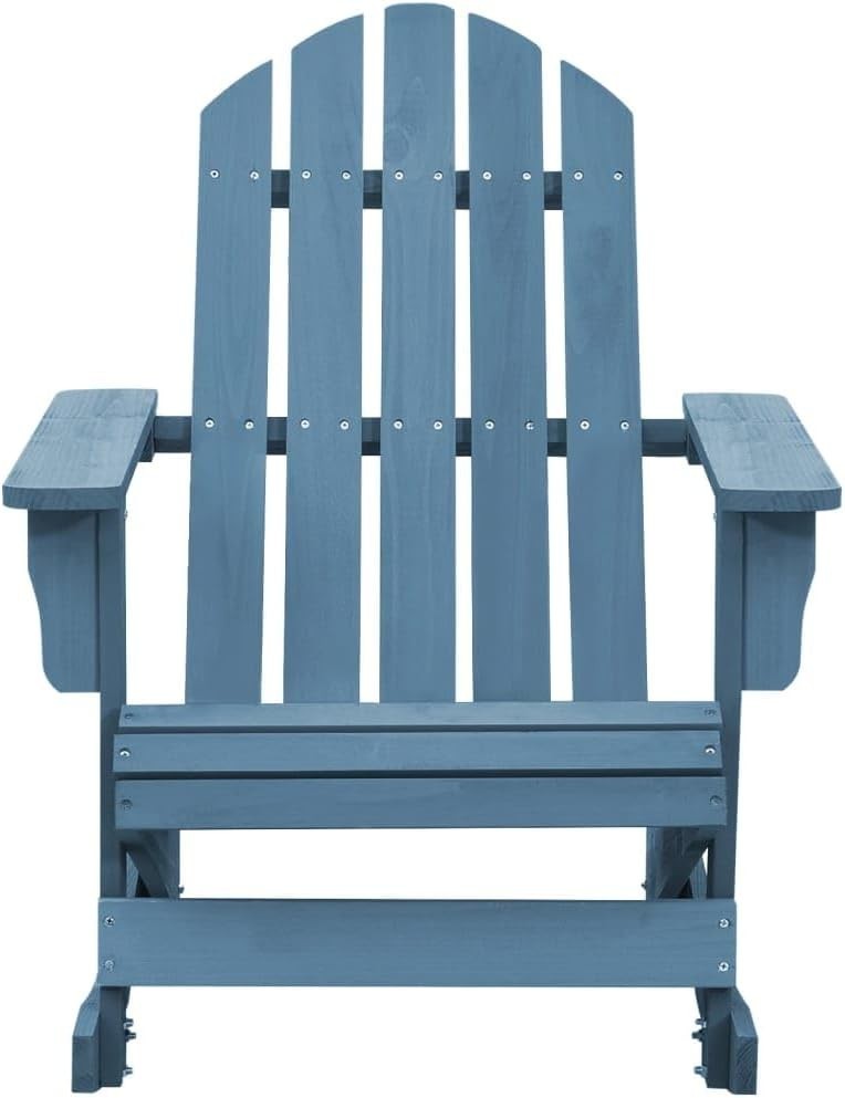 Outdoor Wooden Adirondack Rocking Chair, Weatherproof Patio Seat with Armrests