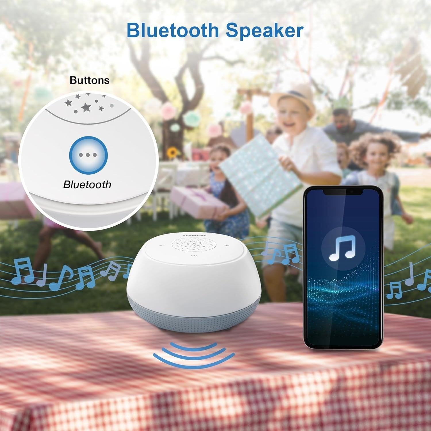 Baby Sleep Training Soother White Noise Stories Night Light Projector Bluetooth