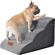 Wide Dog Stairs 3 Step Foam Pet Ramp 60x32x30cm Non Slip