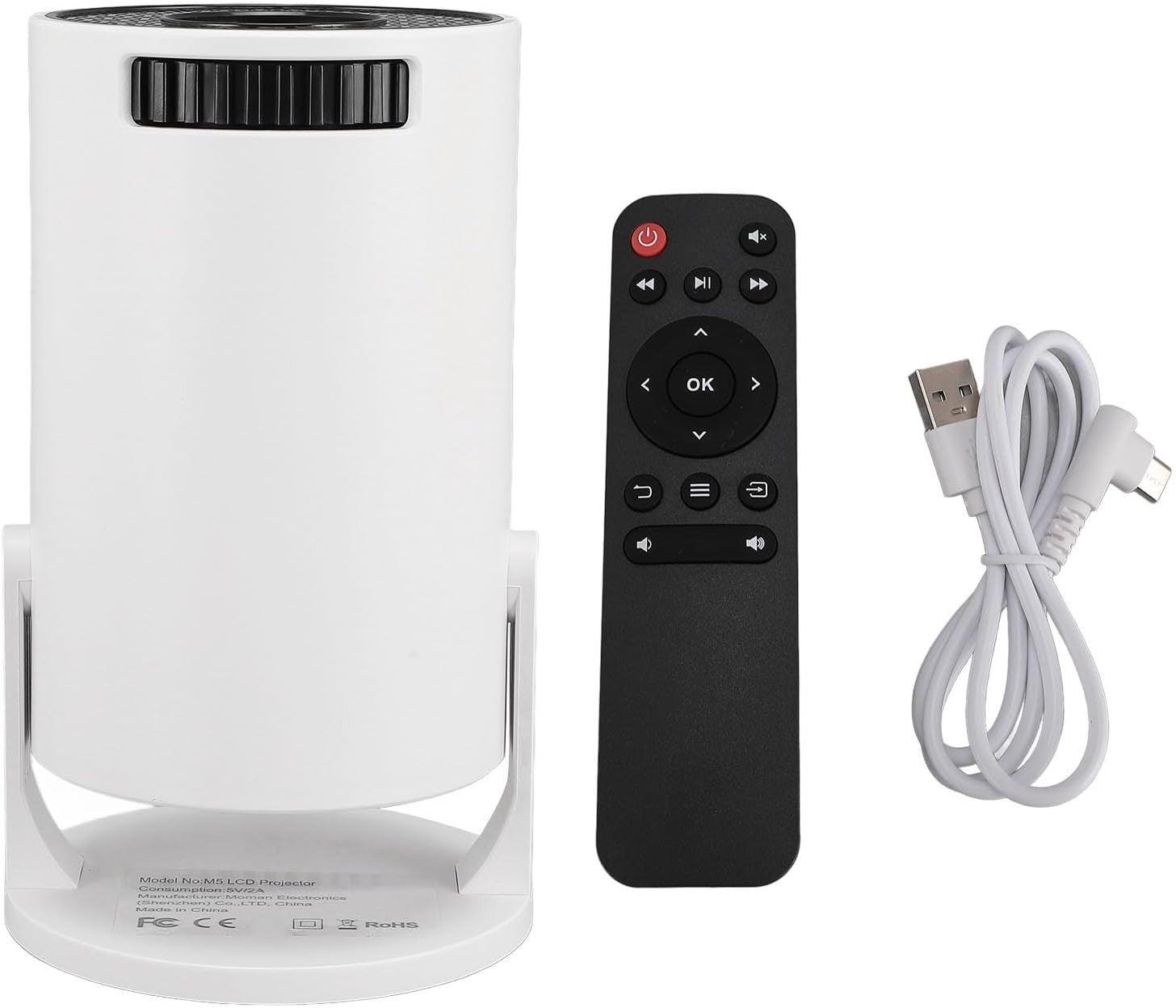 1080P WiFi Bluetooth Mini Projector 8000LM 270° Adjustable 150"