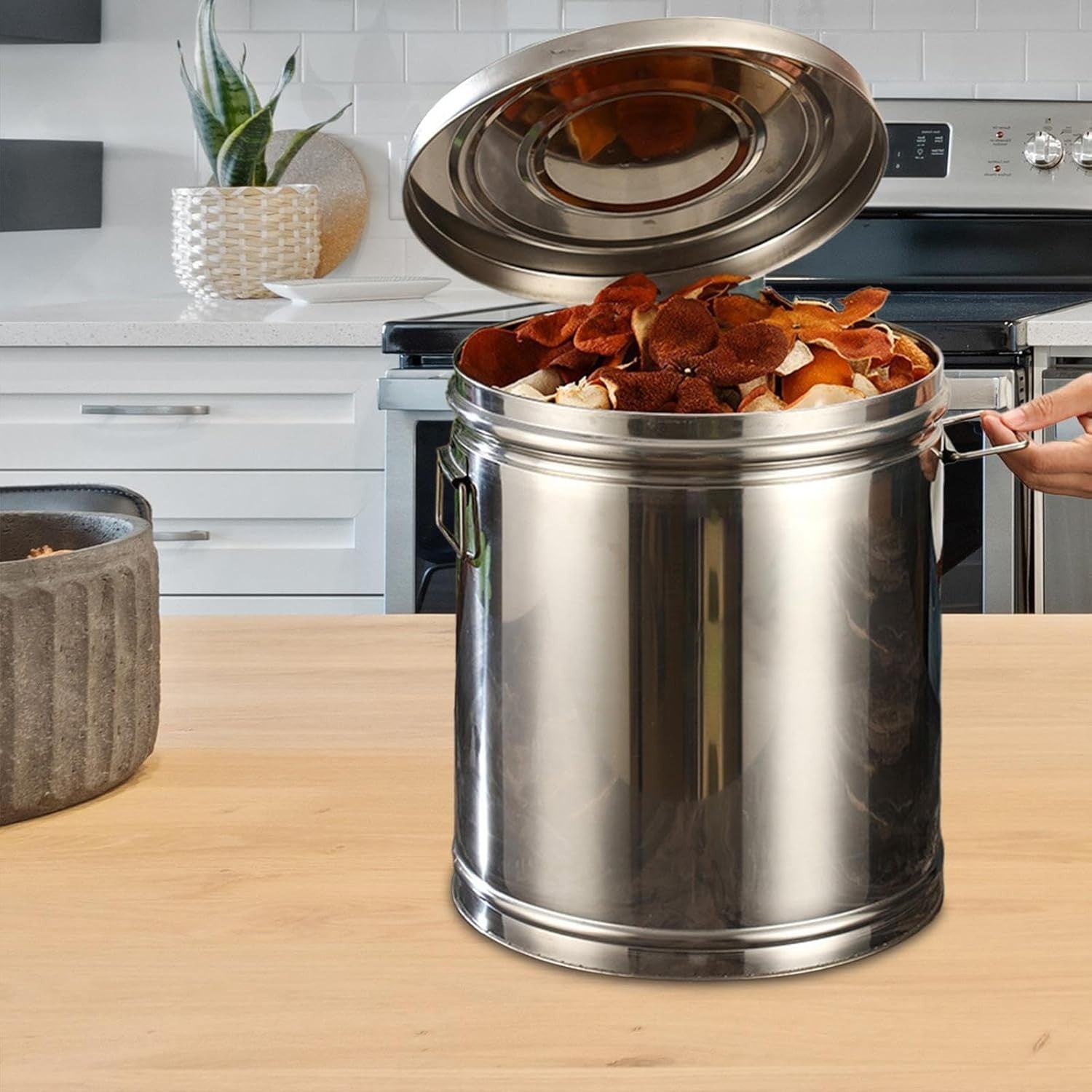Stainless Steel Airtight Rice Storage Container Large Grain Canister