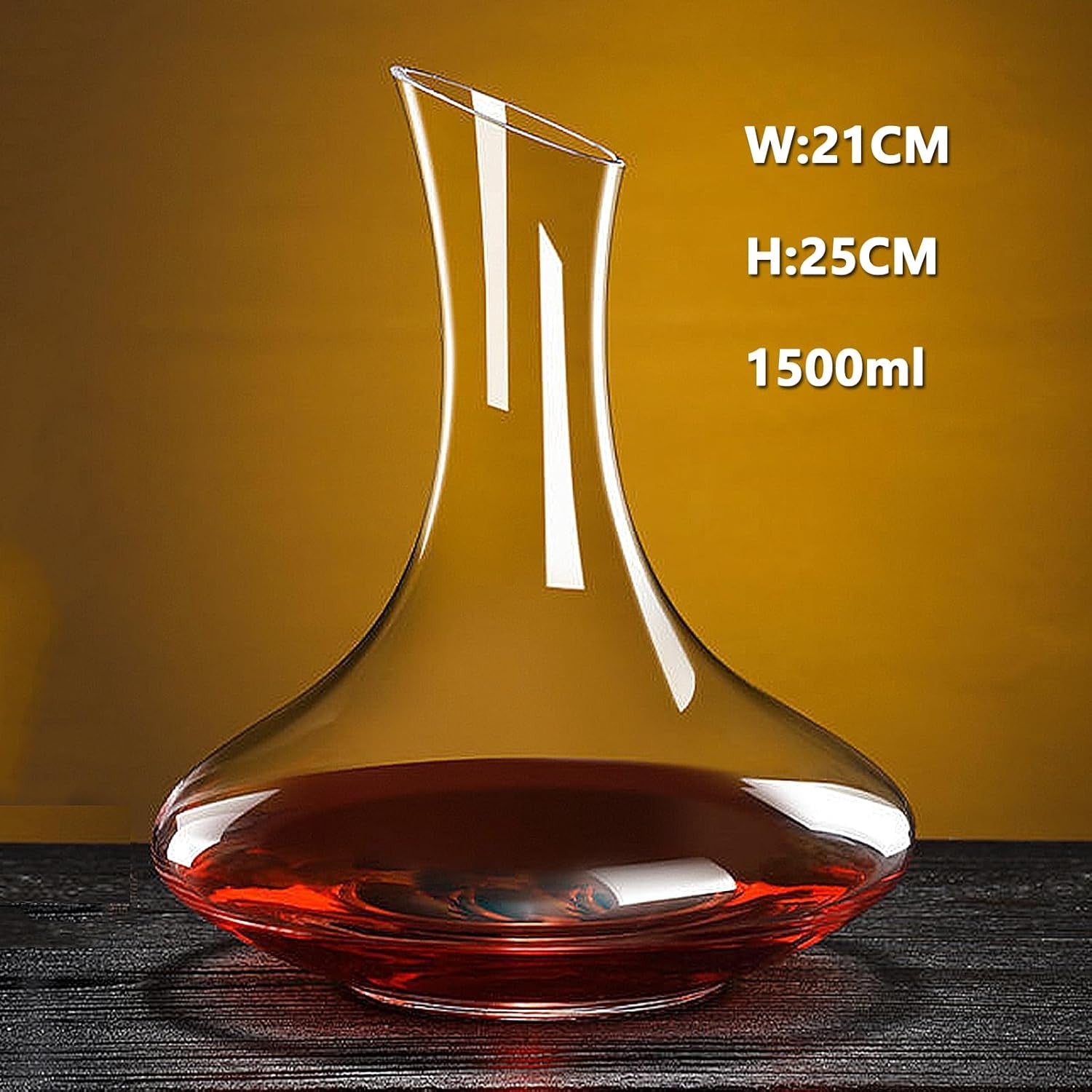 1.5L Crystal Wine Decanter Aerator | Lead-Free Glass Carafe for Red Wine & Gifti