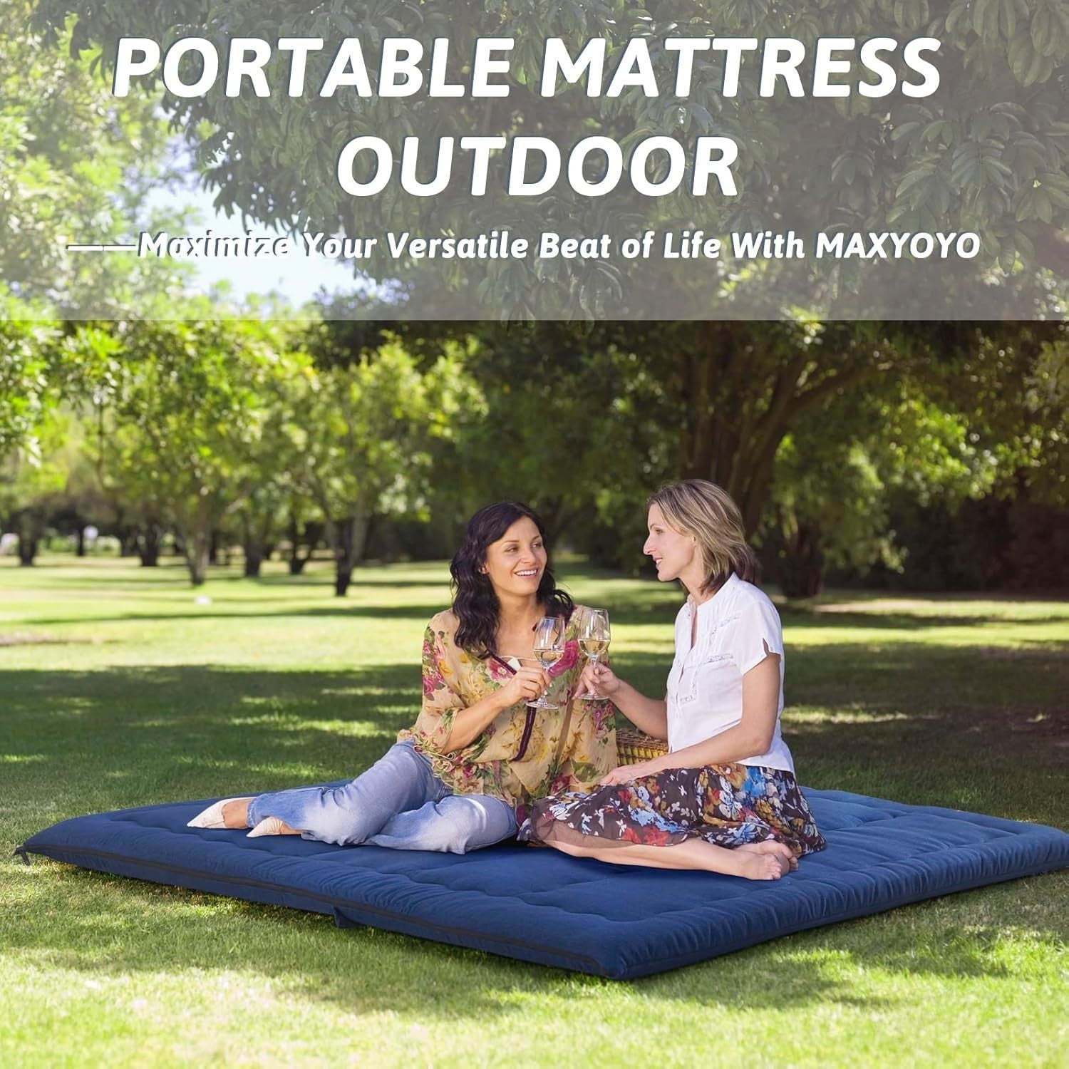 Foldable Foam Futon Mattress Single Bed Hypoallergenic Portable Pad
