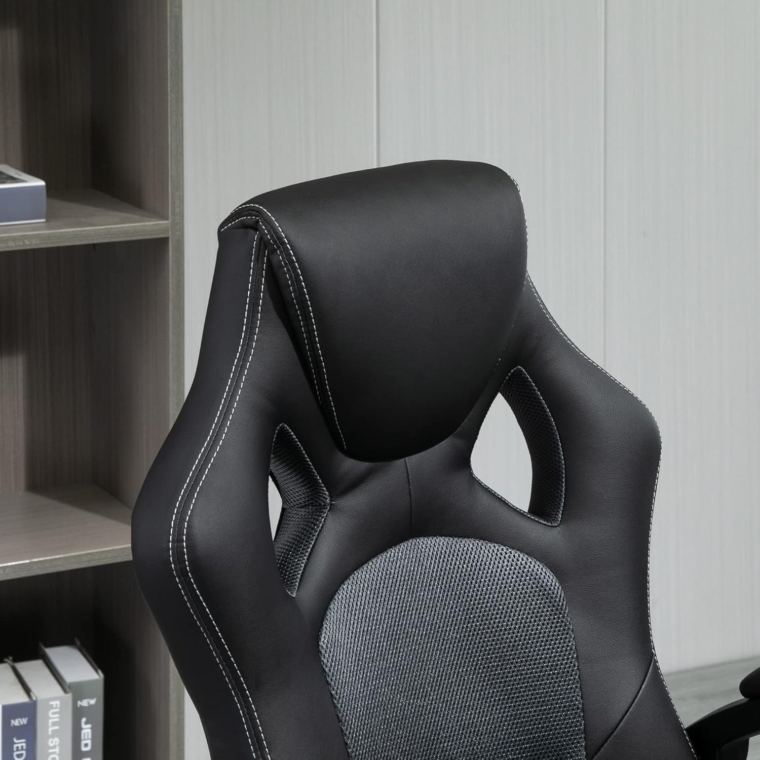 Gaming Chair Racing Style Swivel Faux Leather Desk Chair