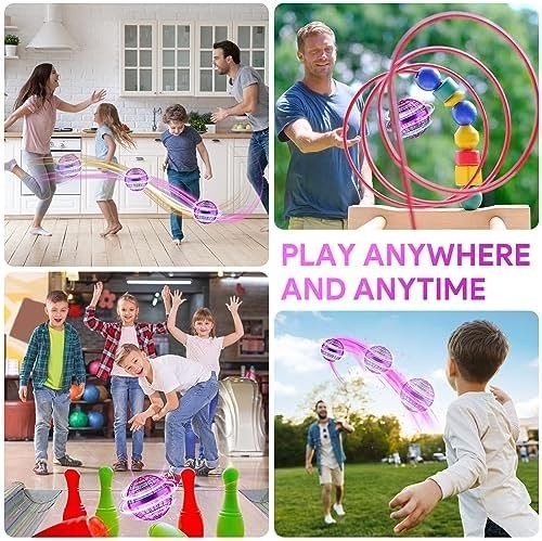 Flying Orb Ball Drone 2025 RGB Hover Spinner UFO Boomerang Toy for Kids 6+