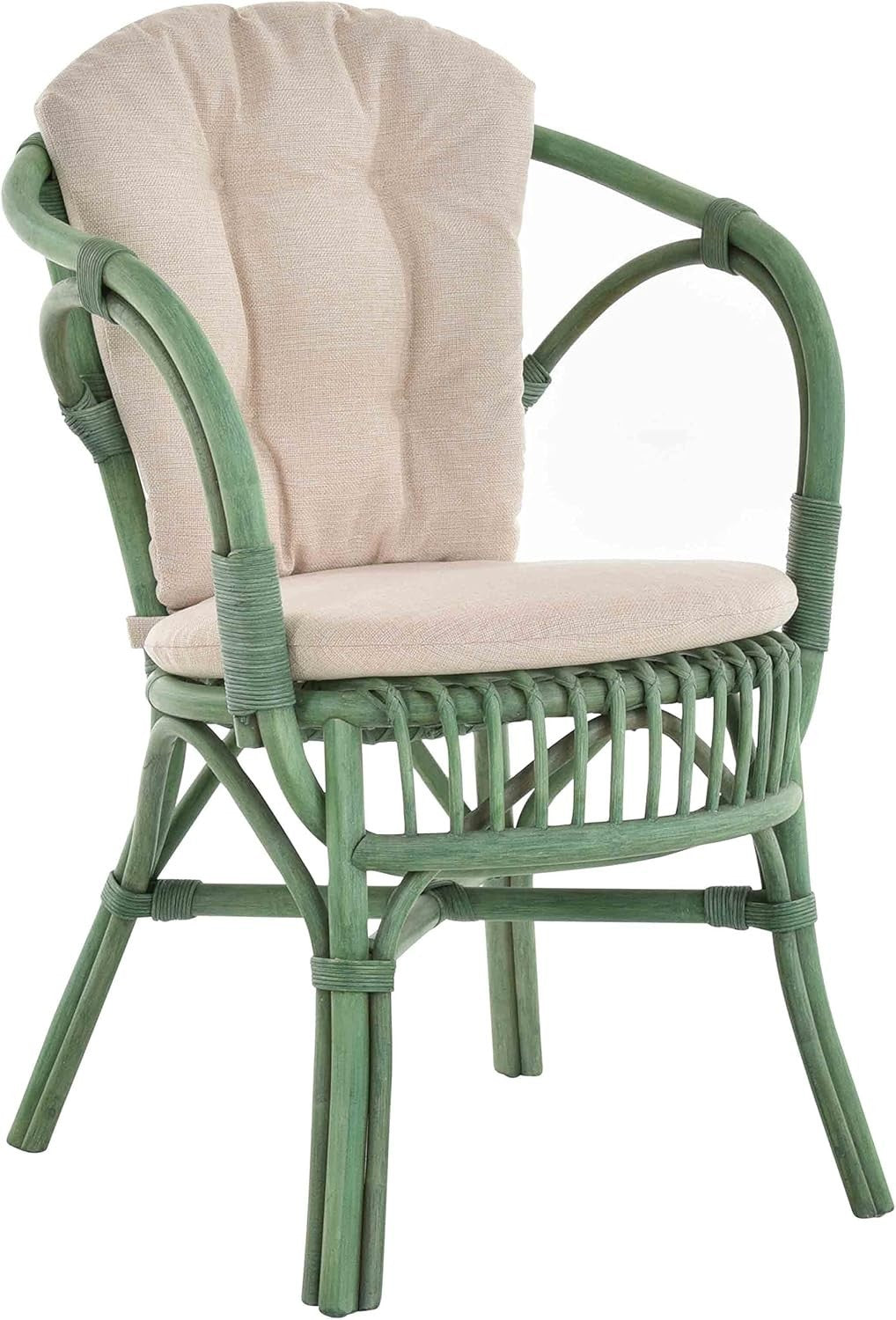 Rattan Wicker Armchair With Cushion Scandinavian Indoor Lounge Chair Comfort