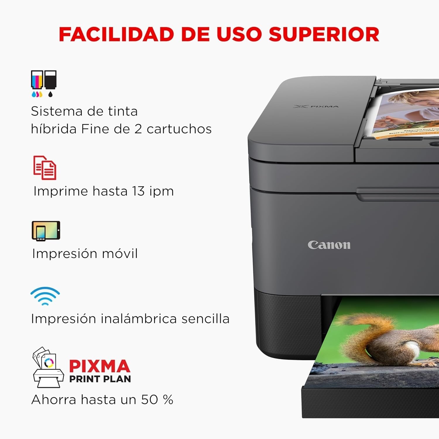 Wireless Colour All-in-One Printer Copy Scan Auto-Duplex ADF Black