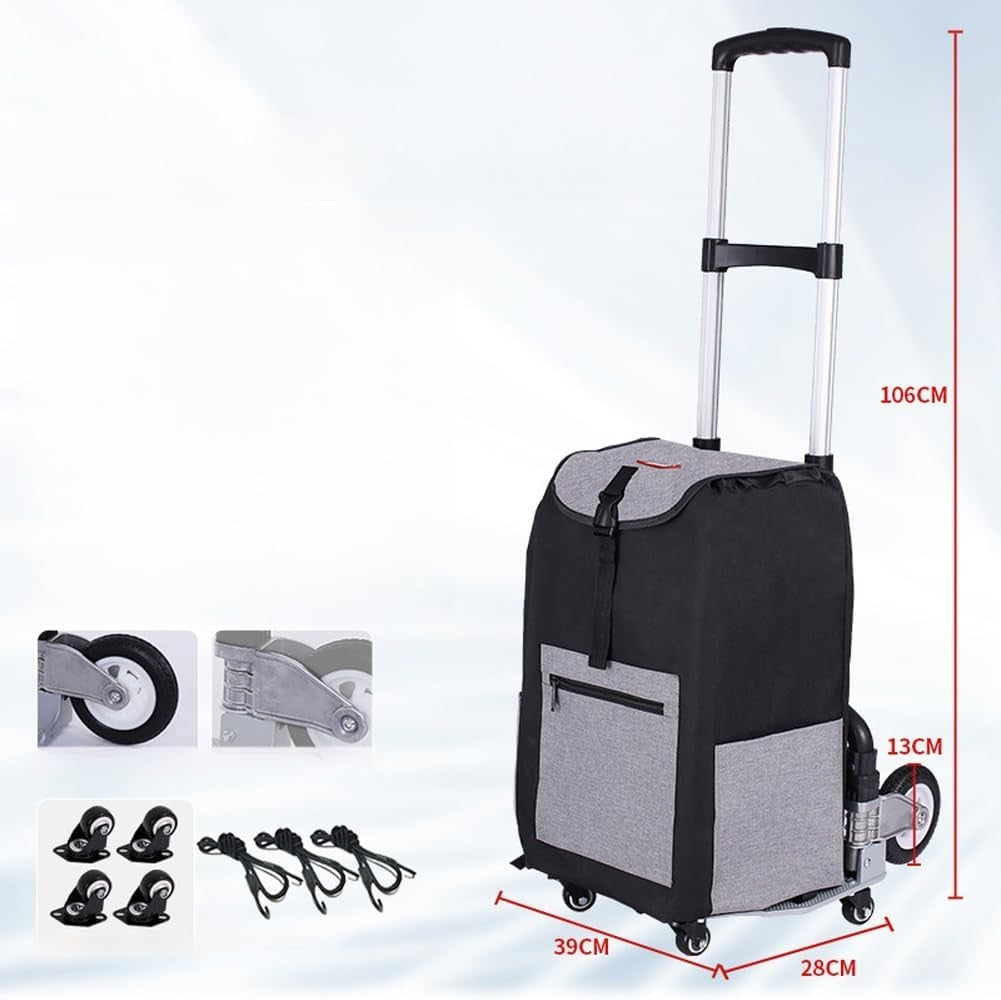 Heavy Duty Stair Climbing Cart 330lb Folding Hand Truck 10 Wheels