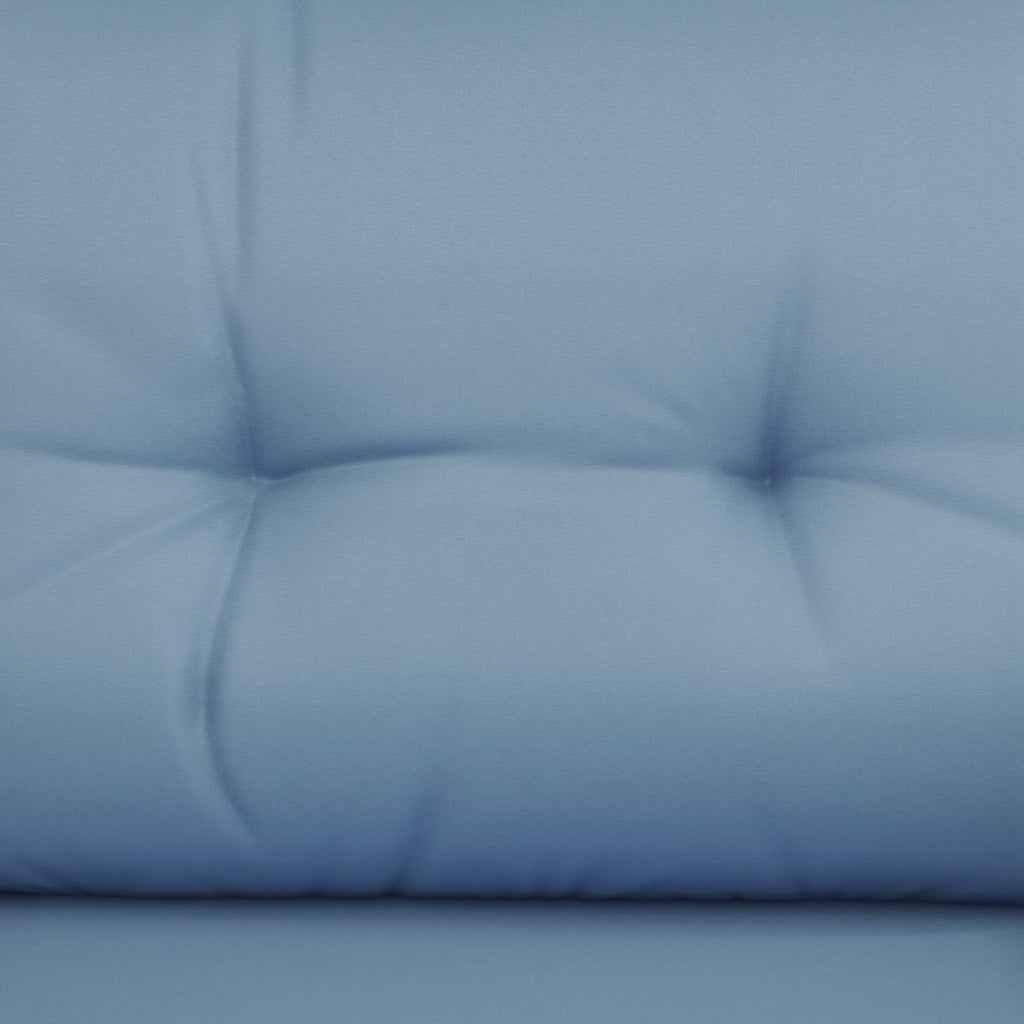 5pc Rattan Garden Furniture Set Outdoor Chairs Table Stools Blue Cushions