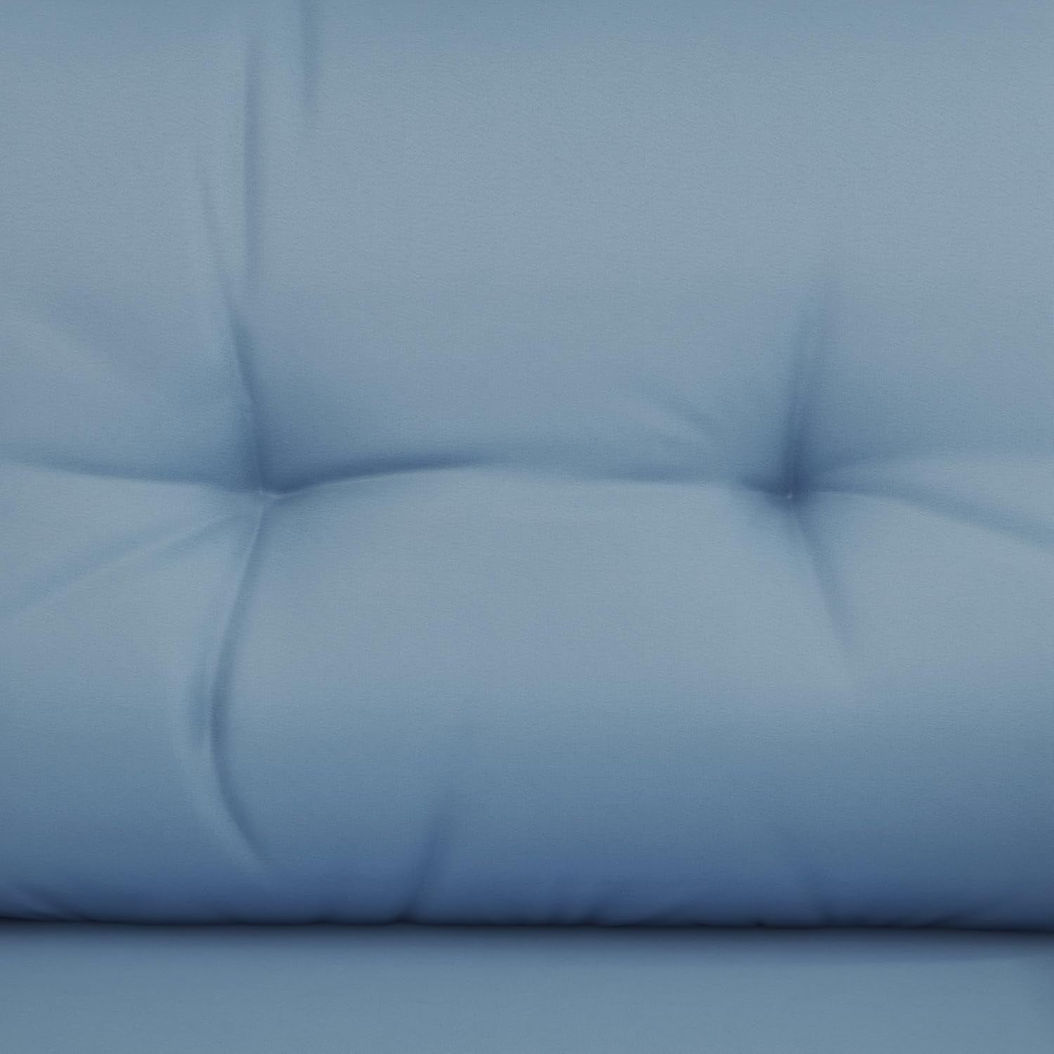 5pc Rattan Garden Furniture Set Outdoor Chairs Table Stools Blue Cushions