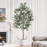 6ft Artificial Olive Tree Tall Faux Plant Realistic Leaves Indoor Home Decor