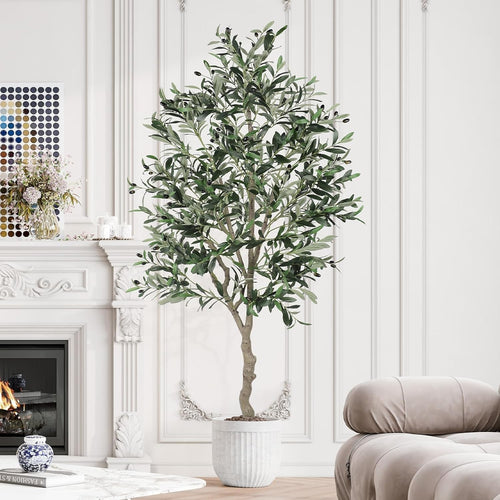 6ft Artificial Olive Tree Tall Faux Plant Realistic Leaves Indoor Home Decor