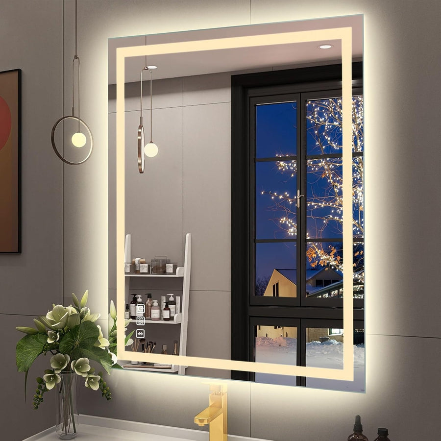 LED Bathroom Mirror 50x70 cm with Bluetooth, Anti-Fog & Dimmable Light