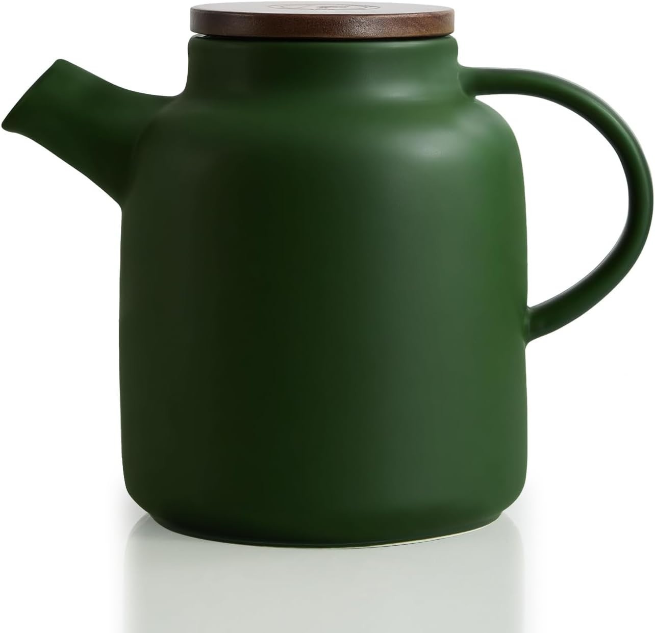 Large Ceramic Teapot 1500ml with Infuser Wood Lid Loose Leaf Tea Pot