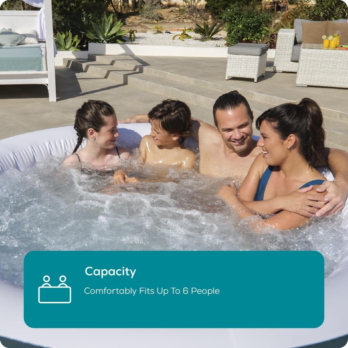 Inflatable Hot Tub Spa 120 Air Jet Energy Efficient 6 Person Round