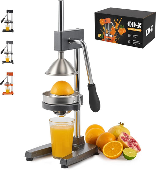 Commercial Manual Citrus Juicer Cast Iron Hand Press Dual Plates