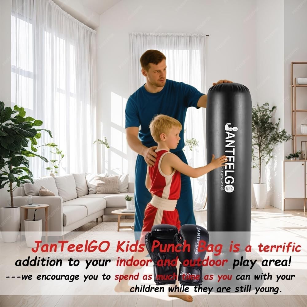 Kids Inflatable Punching Bag 59" Boxing Karate Training Set