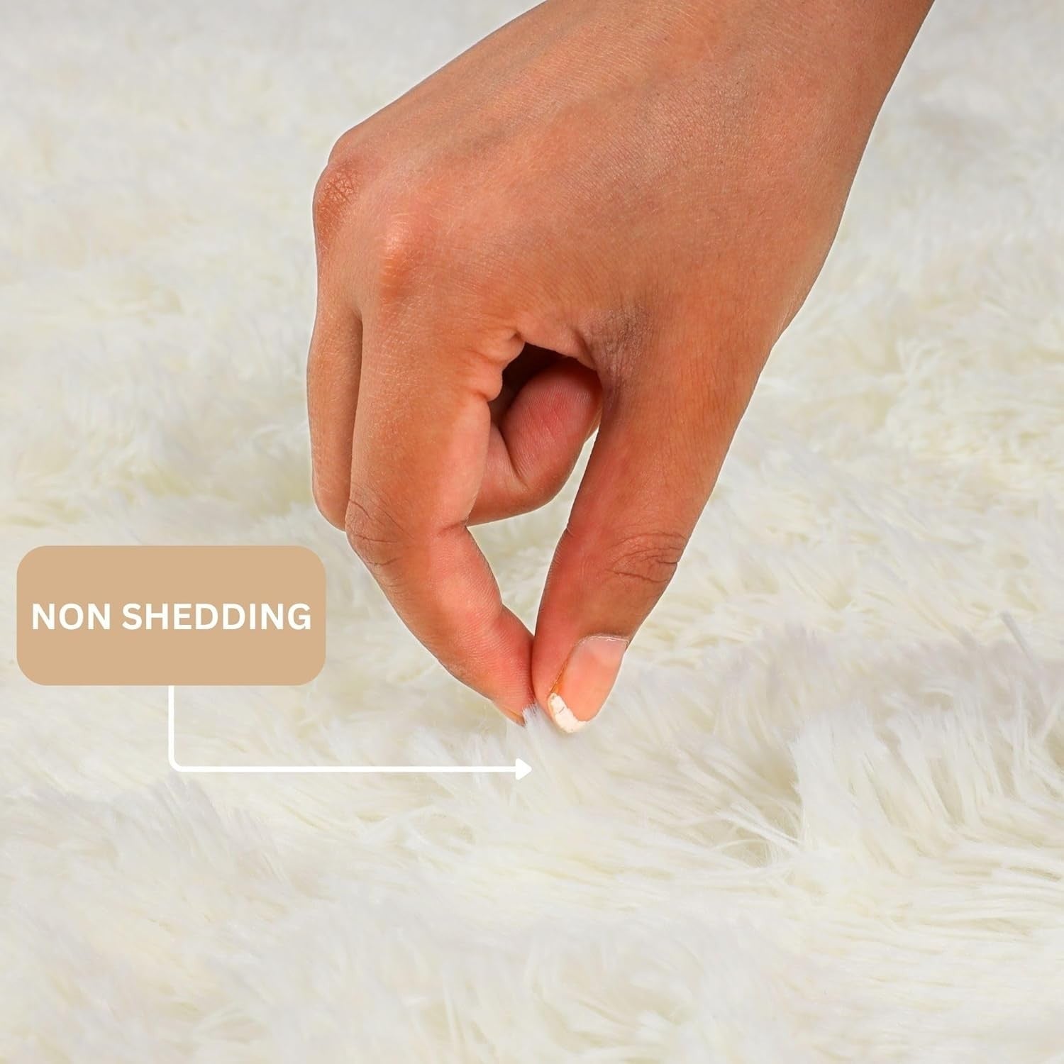 Cream Hallway Runner Rug 80x300cm Fluffy Thick Pile Non Slip Long Shaggy Carpet
