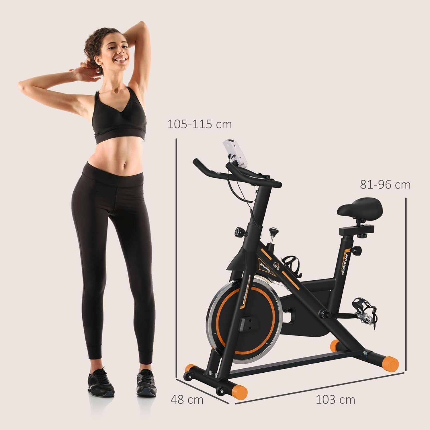 Indoor Cycling Exercise Bike 8kg Flywheel Quiet Belt Drive LCD Pulse Monitor