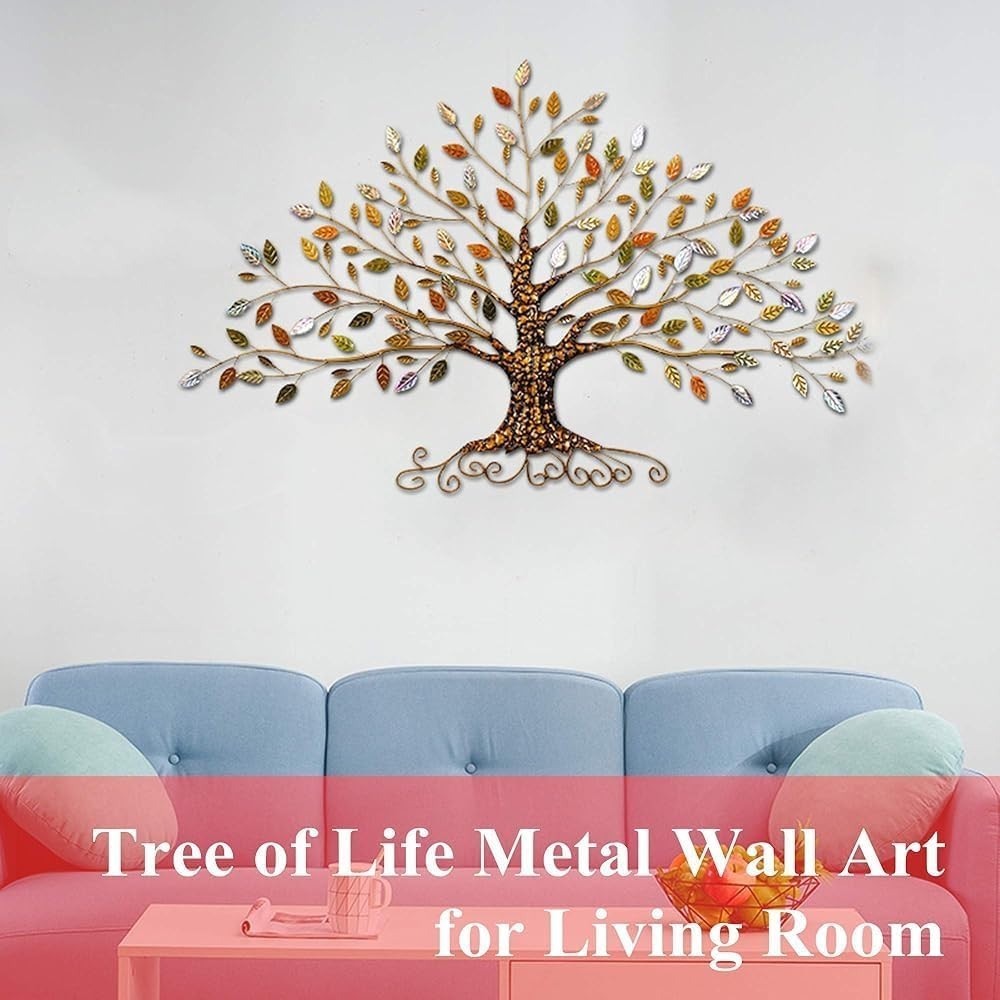 3D Tree of Life Metal Wall Art Luxury Fortune Tree Wall Decor