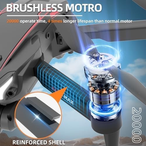 1080P HD Brushless Motor Drone w/ Dual Camera Auto Hover Obstacle Avoidance Kids