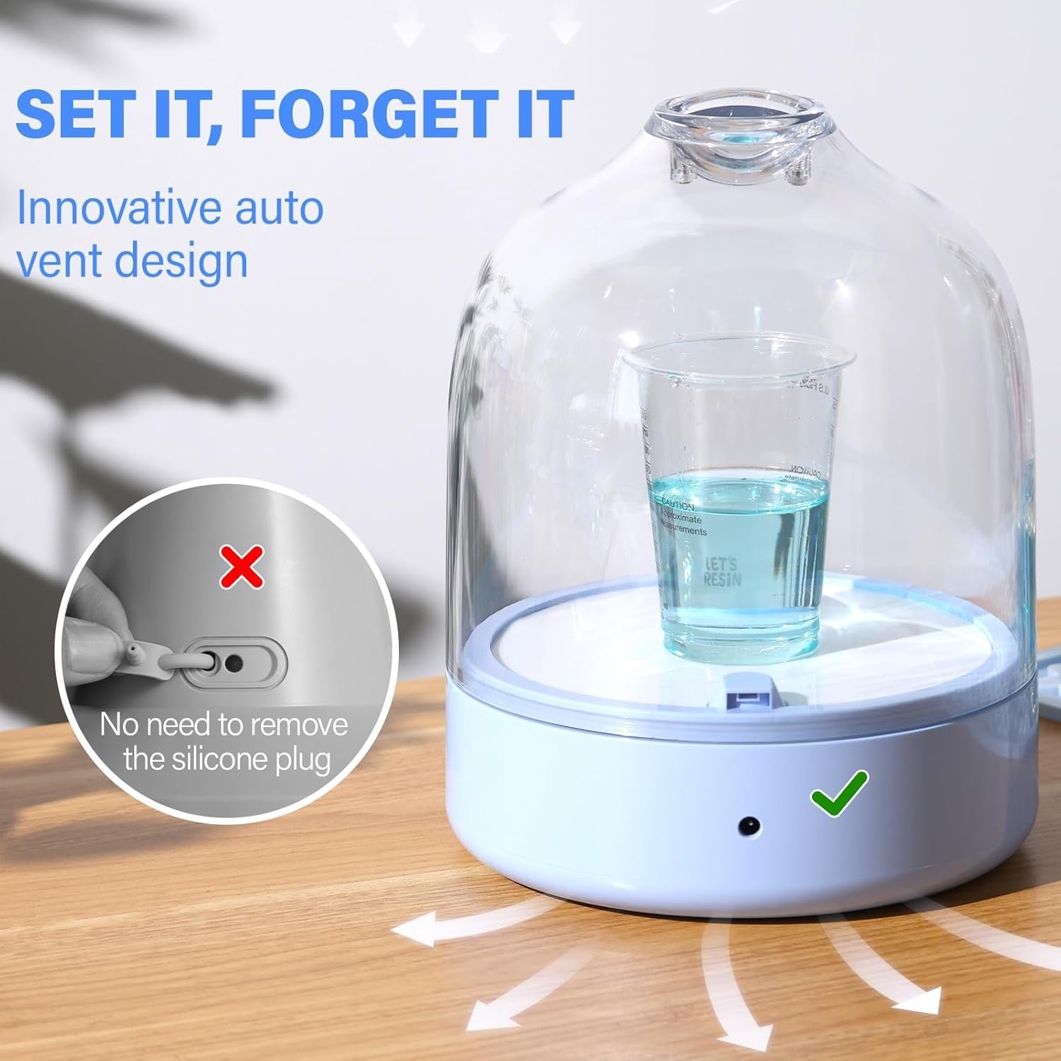 Resin Bubble Remover Vacuum Degasser 99Kpa Digital Timer UK Plug