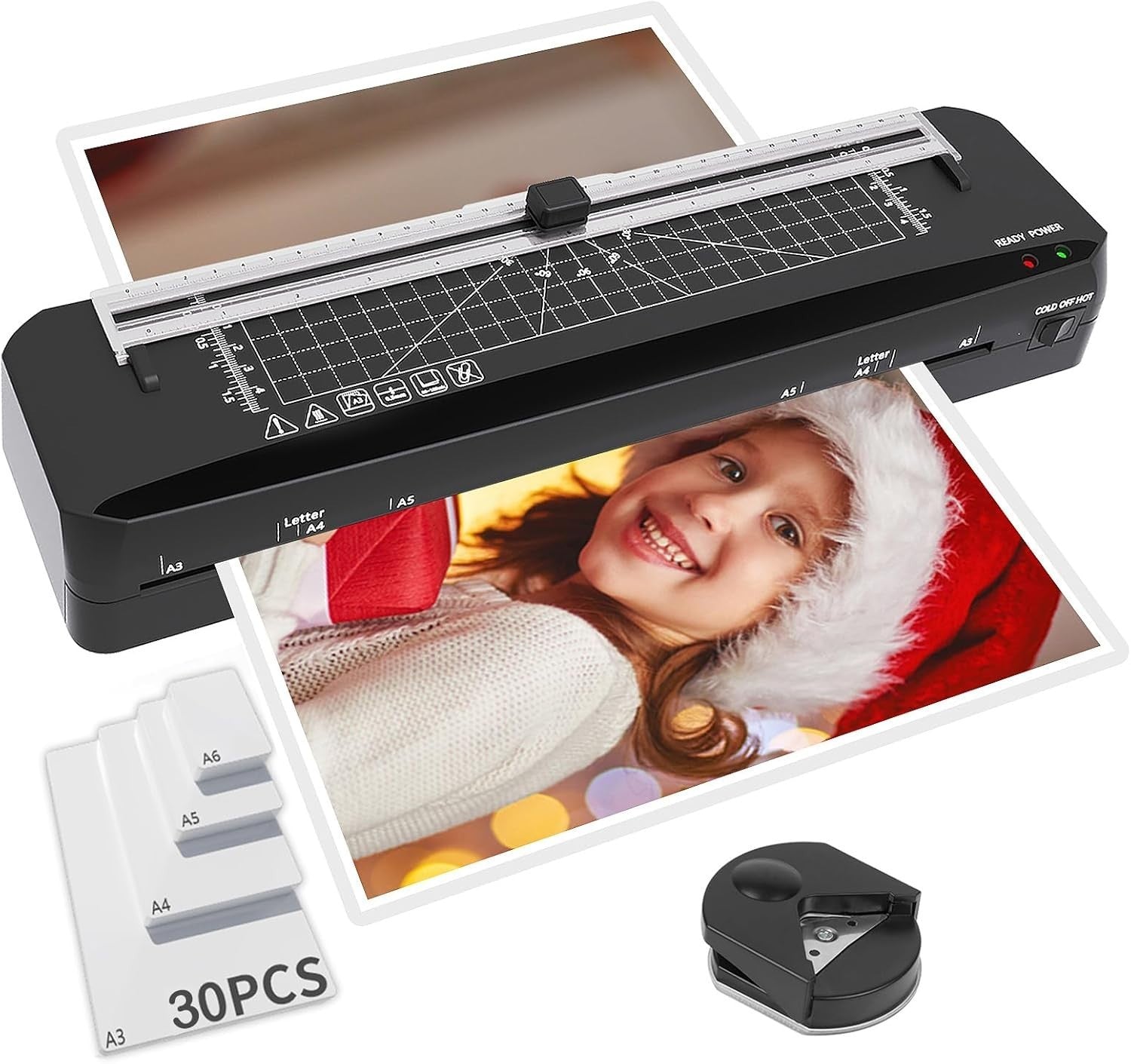 A3 Laminator Machine Fast 70s Warm Up Hot Cold Built-In Trimmer
