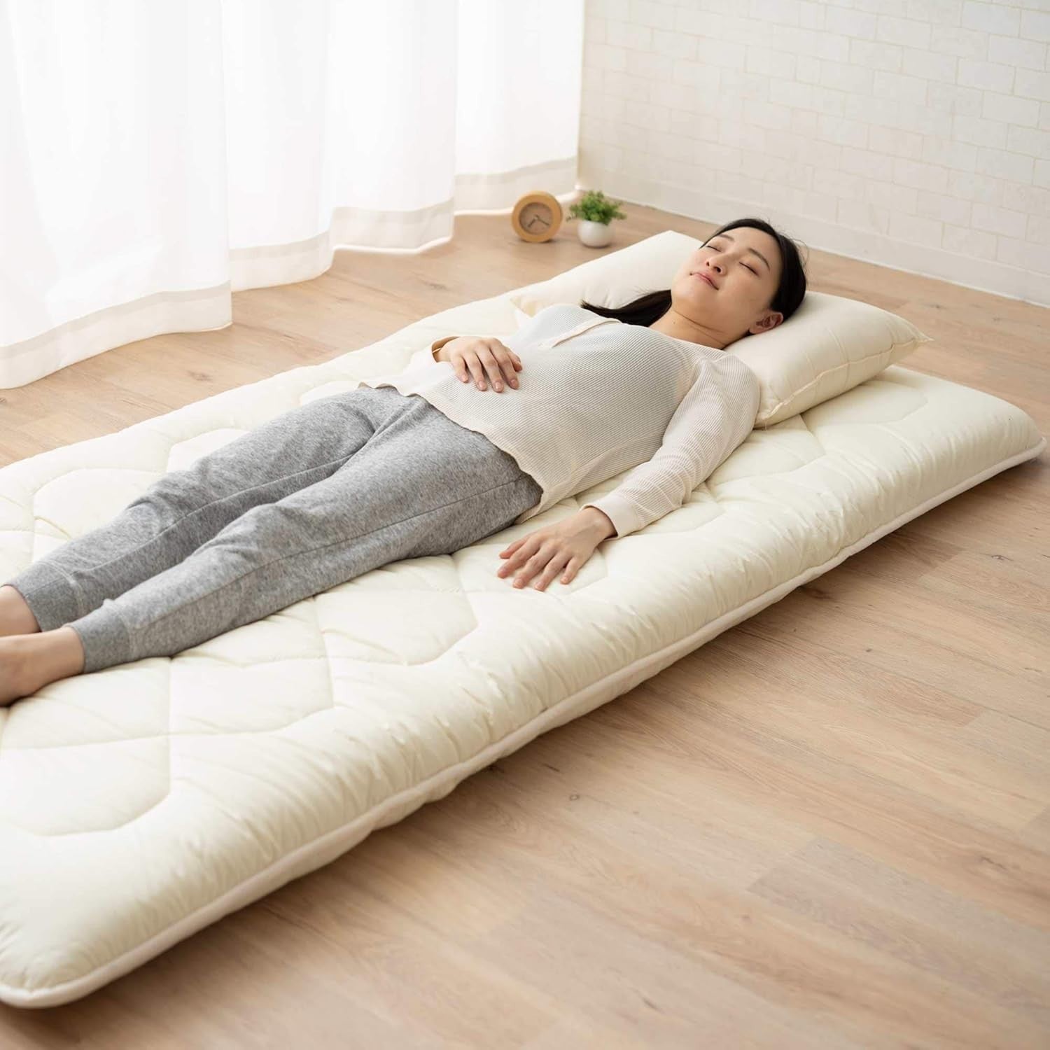 Japanese Floor Futon Mattress Single 10cm Thick Wool Firm Shikibuton Bed