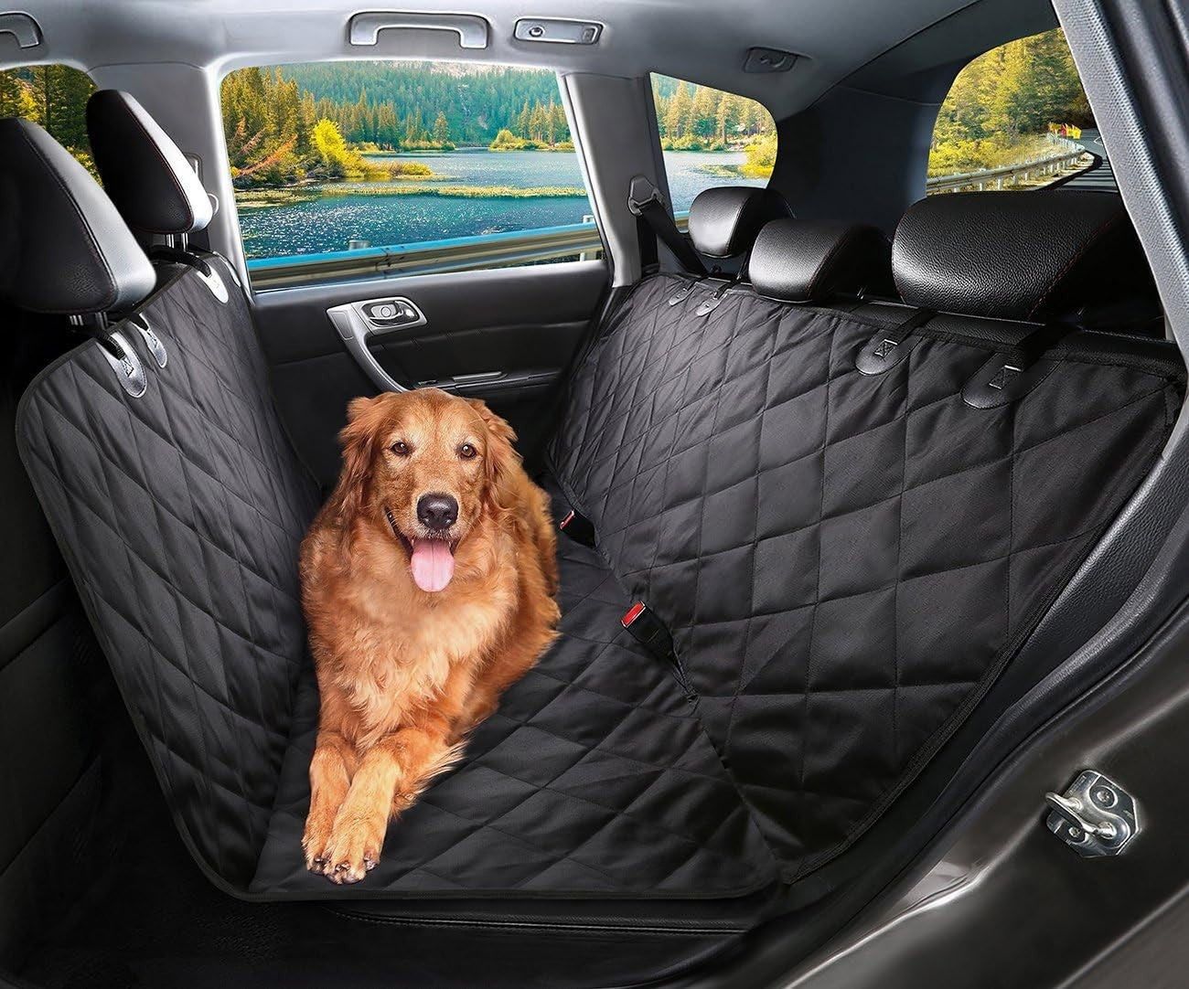 Waterproof Dog Car Seat Cover Rear Back Seat Hammock Scratch Proof