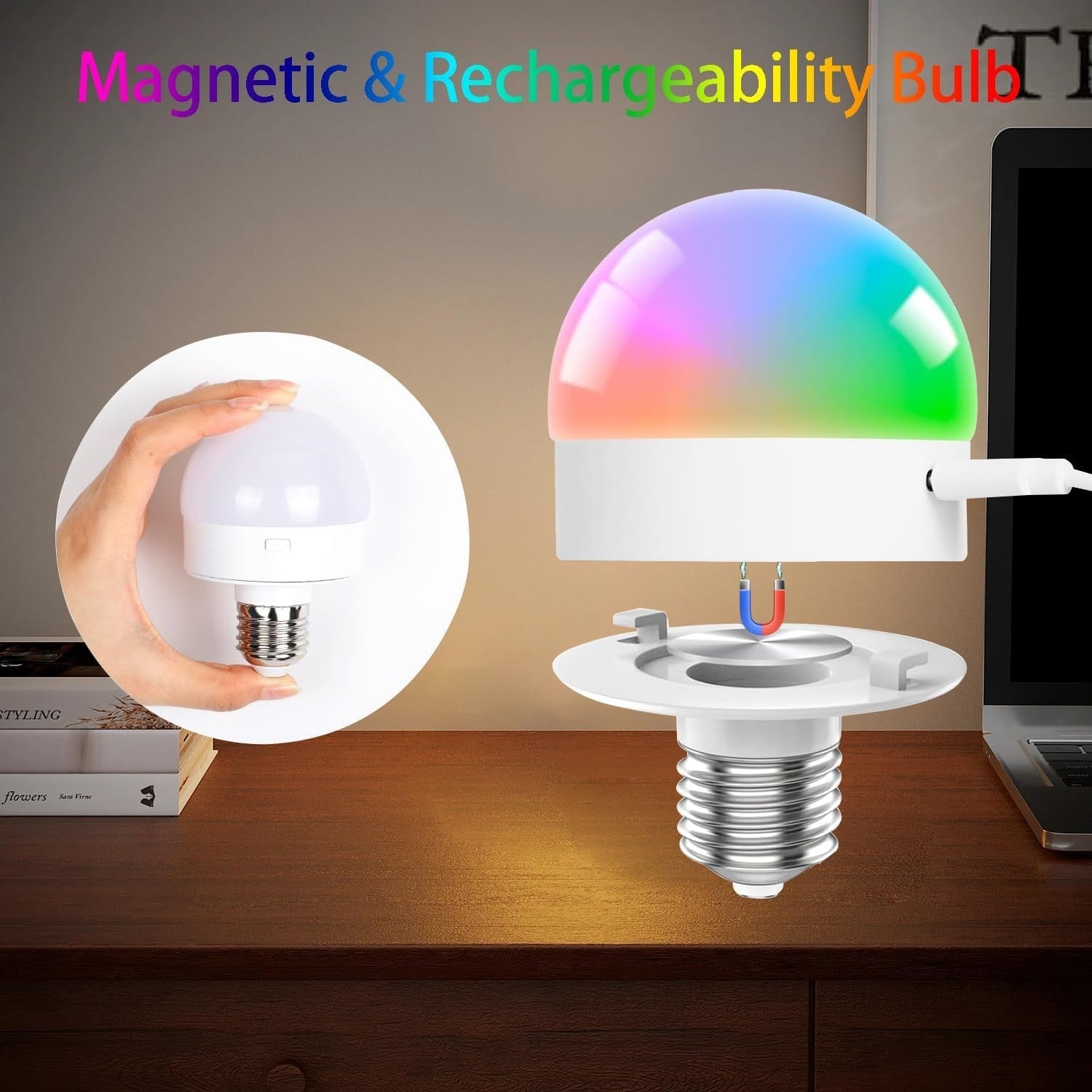 Gold Battery-Powered Wall Sconces with RGB Dimmable Light & Remote Control