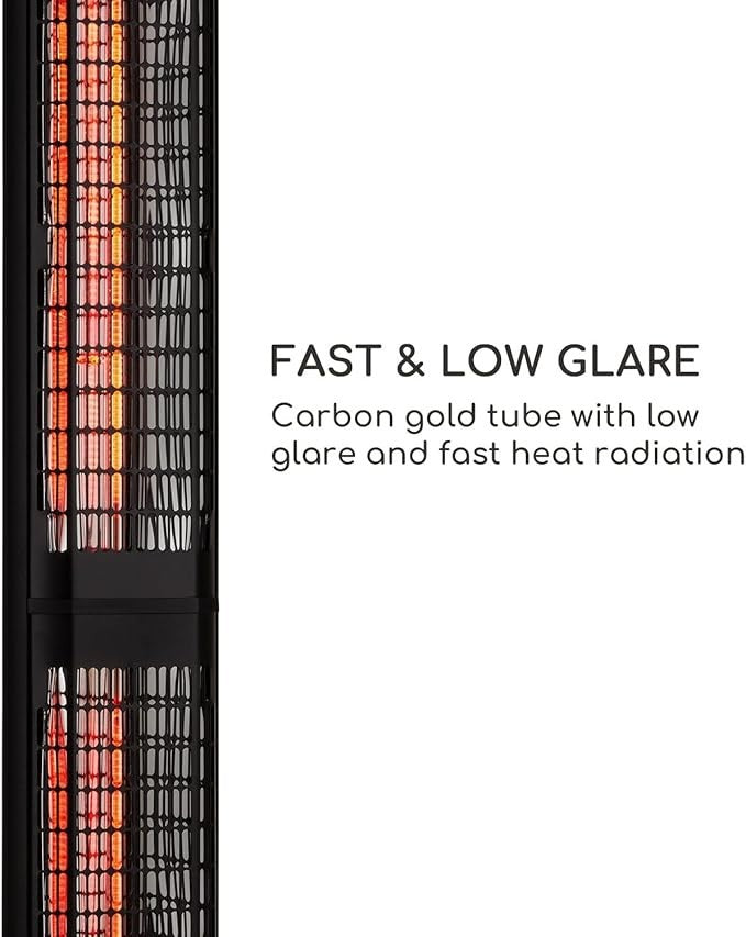 Outdoor Infrared Patio Heater 3000W Remote Control IP54 Waterproof Tower