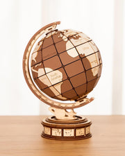 Wooden Globe 3D Puzzle Model Kit Adults Build Decor Gift Craft DIY