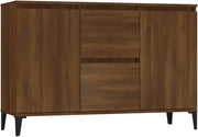 Brown Oak Sideboard Cabinet with Drawers Storage Console for Living Room