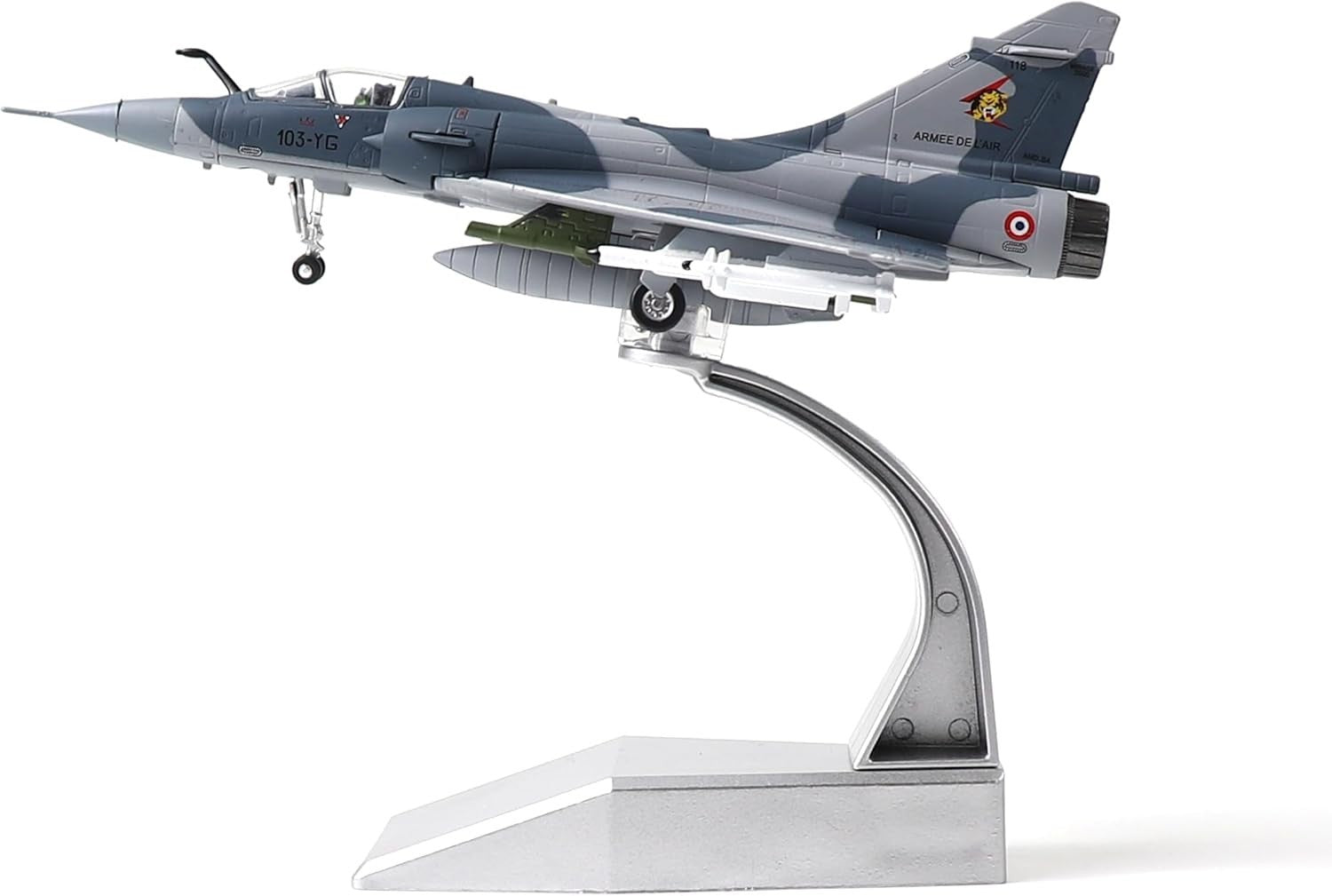 Diecast Mirage 2000 Fighter Jet Model 1/100 Metal Plane Display Gift