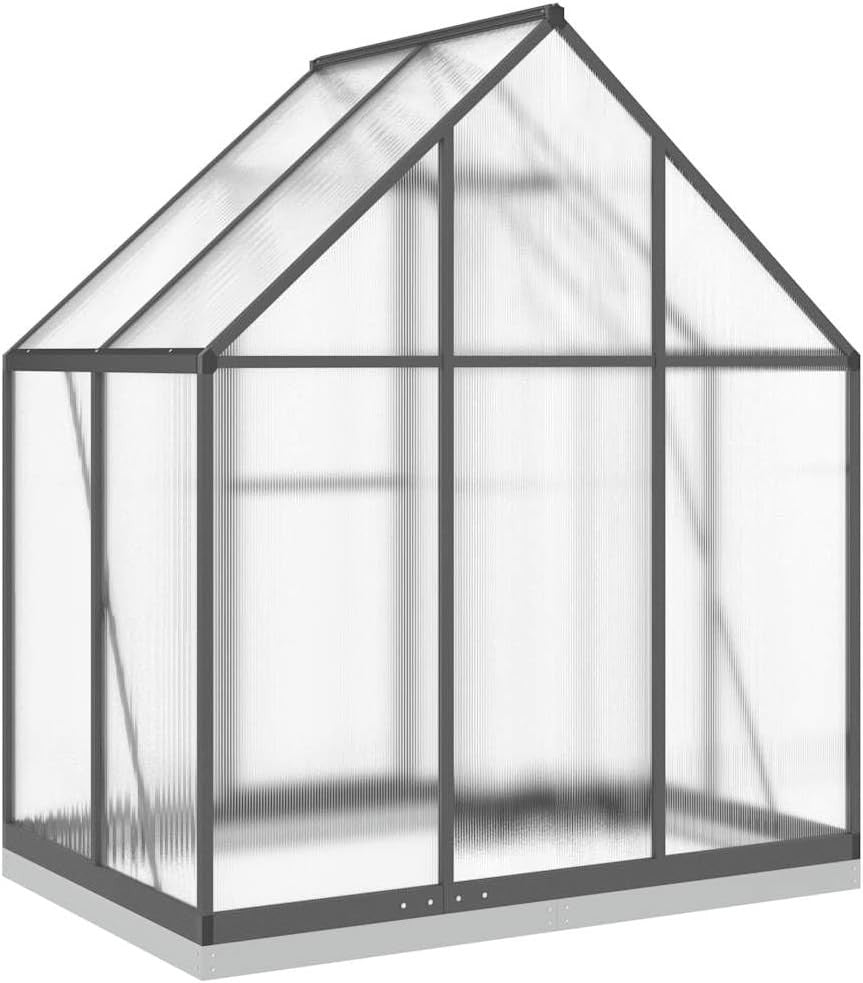 Walk-In Garden Greenhouse 169x114x202cm Anthracite Aluminium Frame